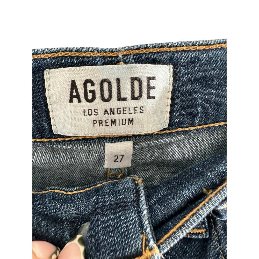 AGOLDE Reverb Basic Dark Wash Sophie High Waisted Cropped Skinny Jeans Size 27 - Picture 2 of 9